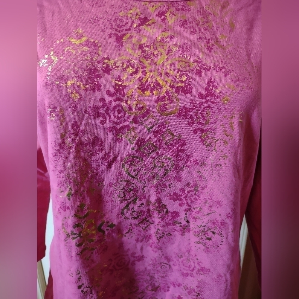 NWT St John Bay size small women's long sleeve blouse shirt top - Picture 3 of 6